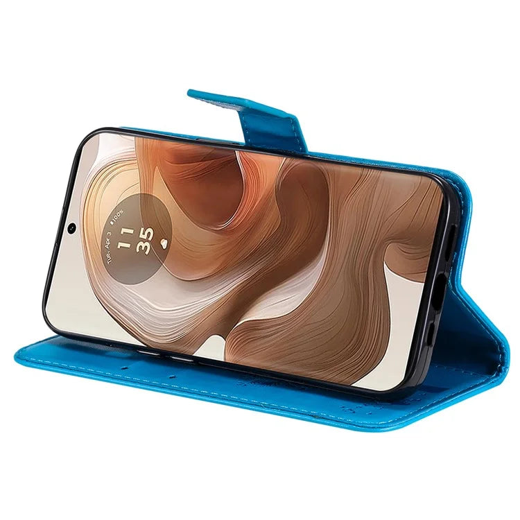 KT Imprinting Flower Series-3 For Motorola Moto X50 Ultra 5G / Edge 50 Ultra 5G Case Imprinted Wallet Leather Phone Cover