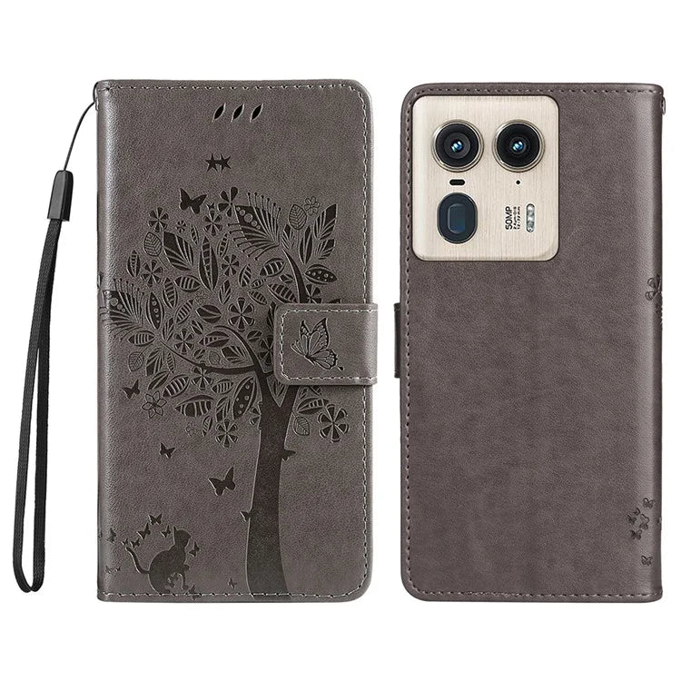 KT Imprinting Flower Series-3 For Motorola Moto X50 Ultra 5G / Edge 50 Ultra 5G Case Imprinted Wallet Leather Phone Cover