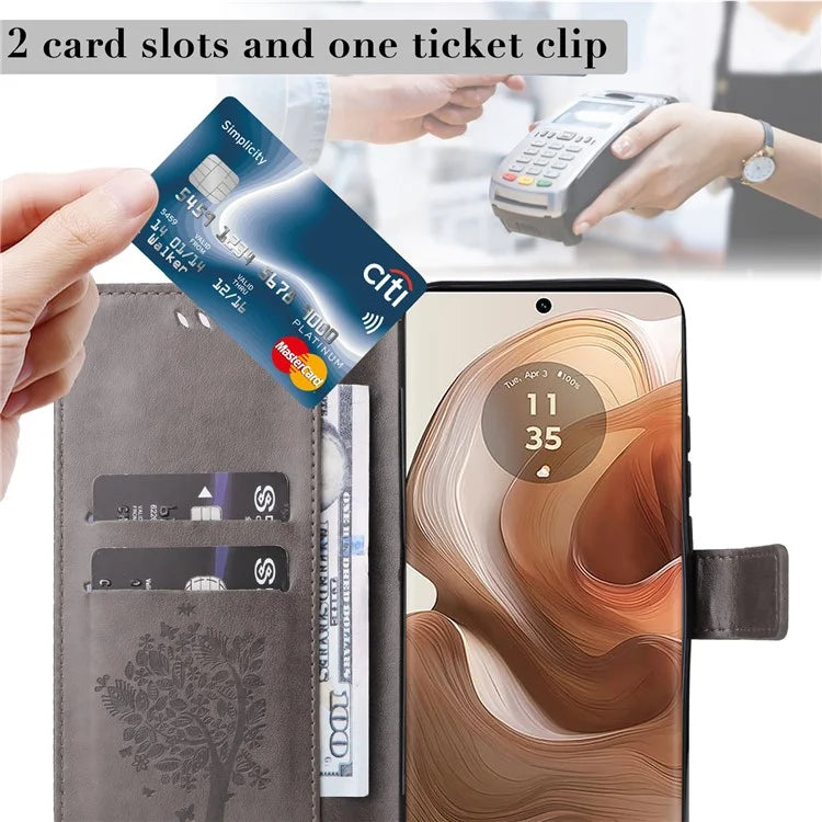 KT Imprinting Flower Series-3 For Motorola Moto X50 Ultra 5G / Edge 50 Ultra 5G Case Imprinted Wallet Leather Phone Cover
