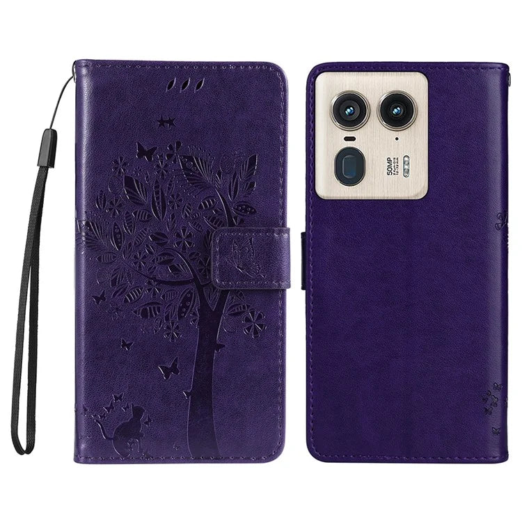 KT Imprinting Flower Series-3 For Motorola Moto X50 Ultra 5G / Edge 50 Ultra 5G Case Imprinted Wallet Leather Phone Cover
