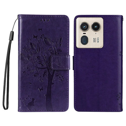 KT Imprinting Flower Series-3 For Motorola Moto X50 Ultra 5G / Edge 50 Ultra 5G Case Imprinted Wallet Leather Phone Cover