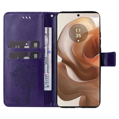 KT Imprinting Flower Series-3 For Motorola Moto X50 Ultra 5G / Edge 50 Ultra 5G Case Imprinted Wallet Leather Phone Cover