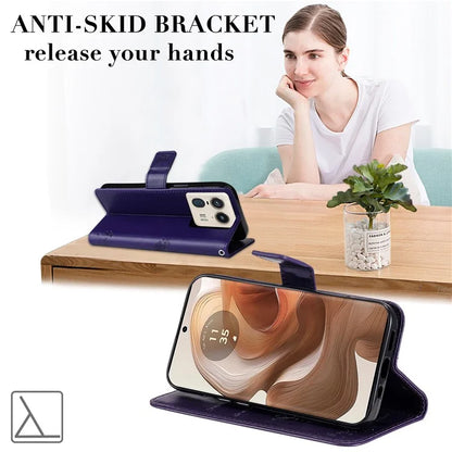 KT Imprinting Flower Series-3 For Motorola Moto X50 Ultra 5G / Edge 50 Ultra 5G Case Imprinted Wallet Leather Phone Cover