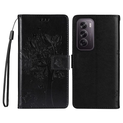 KT Imprinting Flower Series-3 For Oppo Reno12 Pro 5G (Global) / (China) Case Imprinted Leather Wallet Stand Phone Cover
