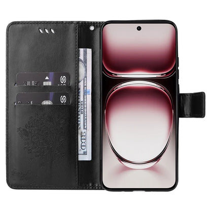 KT Imprinting Flower Series-3 For Oppo Reno12 Pro 5G (Global) / (China) Case Imprinted Leather Wallet Stand Phone Cover