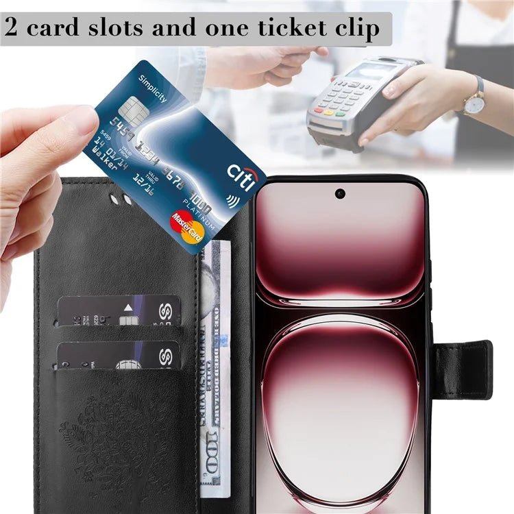 KT Imprinting Flower Series-3 For Oppo Reno12 Pro 5G (Global) / (China) Case Imprinted Leather Wallet Stand Phone Cover