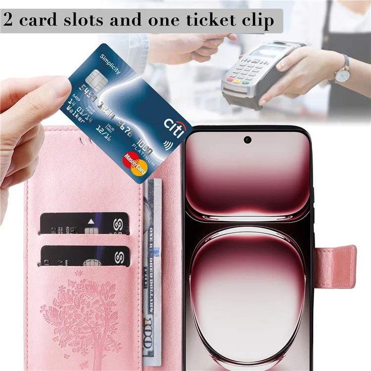 KT Imprinting Flower Series-3 For Oppo Reno12 Pro 5G (Global) / (China) Case Imprinted Leather Wallet Stand Phone Cover