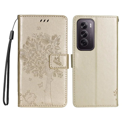 KT Imprinting Flower Series-3 For Oppo Reno12 Pro 5G (Global) / (China) Case Imprinted Leather Wallet Stand Phone Cover
