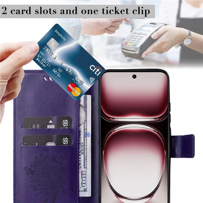 KT Imprinting Flower Series-3 For Oppo Reno12 Pro 5G (Global) / (China) Case Imprinted Leather Wallet Stand Phone Cover