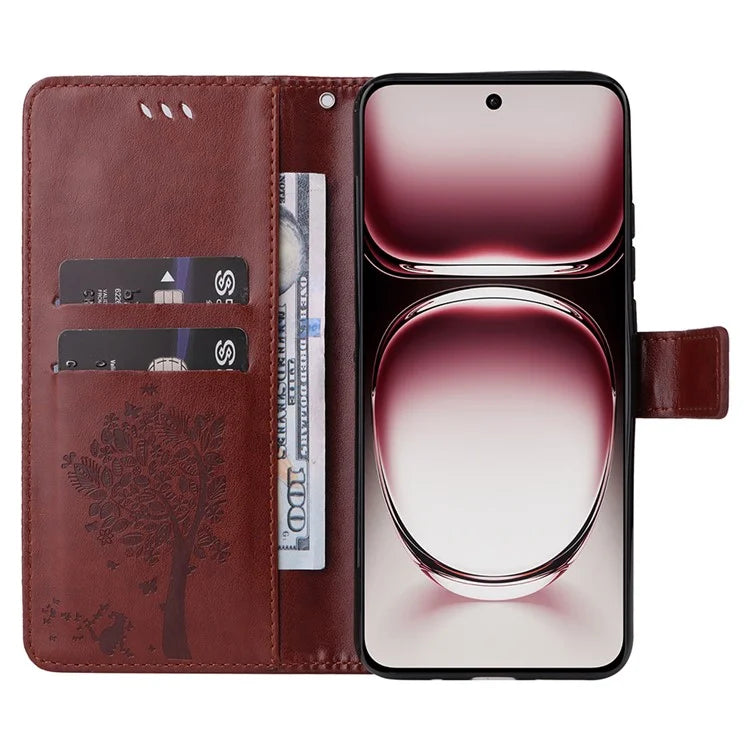 KT Imprinting Flower Series-3 For Oppo Reno12 Pro 5G (Global) / (China) Case Imprinted Leather Wallet Stand Phone Cover