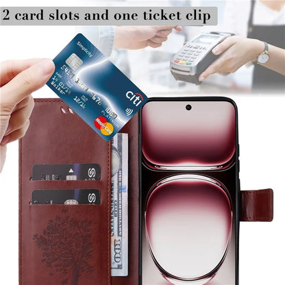 KT Imprinting Flower Series-3 For Oppo Reno12 Pro 5G (Global) / (China) Case Imprinted Leather Wallet Stand Phone Cover