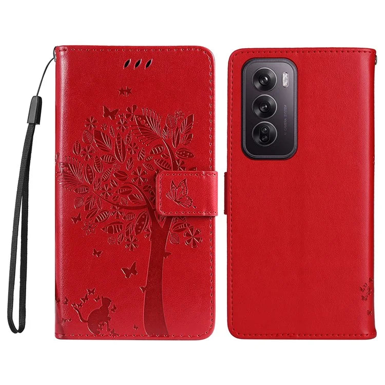 KT Imprinting Flower Series-3 For Oppo Reno12 Pro 5G (Global) / (China) Case Imprinted Leather Wallet Stand Phone Cover