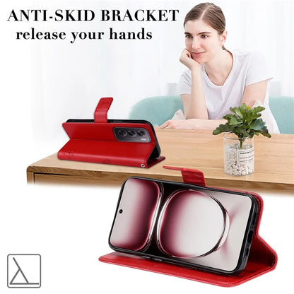 KT Imprinting Flower Series-3 For Oppo Reno12 Pro 5G (Global) / (China) Case Imprinted Leather Wallet Stand Phone Cover