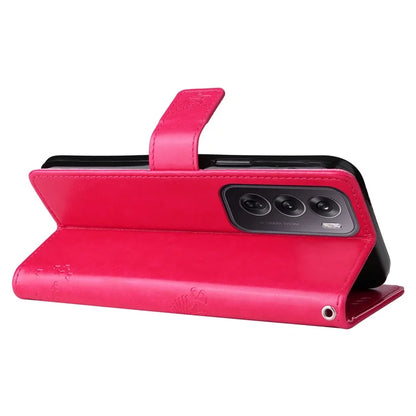 KT Imprinting Flower Series-3 For Oppo Reno12 Pro 5G (Global) / (China) Case Imprinted Leather Wallet Stand Phone Cover