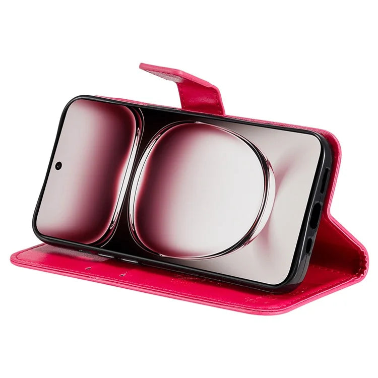 KT Imprinting Flower Series-3 For Oppo Reno12 Pro 5G (Global) / (China) Case Imprinted Leather Wallet Stand Phone Cover