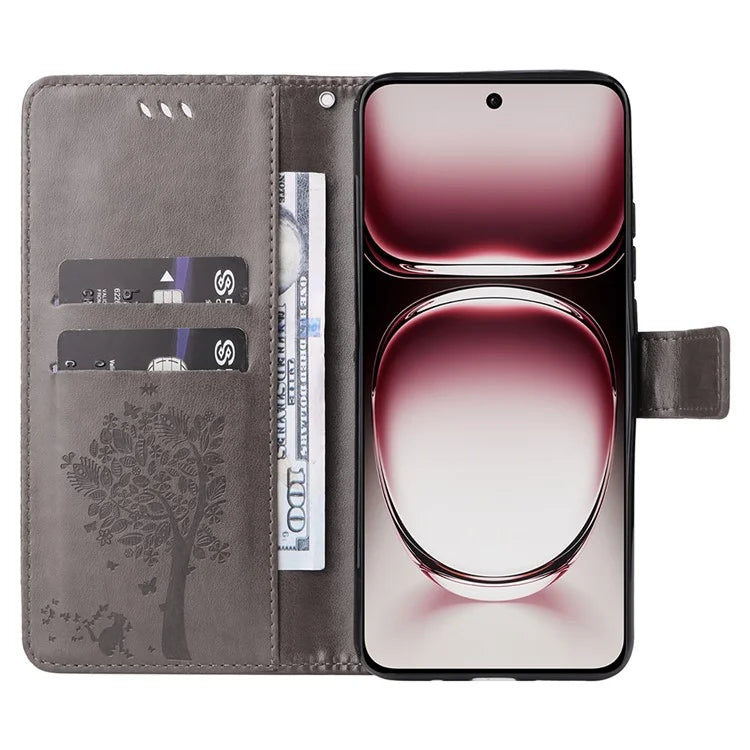 KT Imprinting Flower Series-3 For Oppo Reno12 Pro 5G (Global) / (China) Case Imprinted Leather Wallet Stand Phone Cover