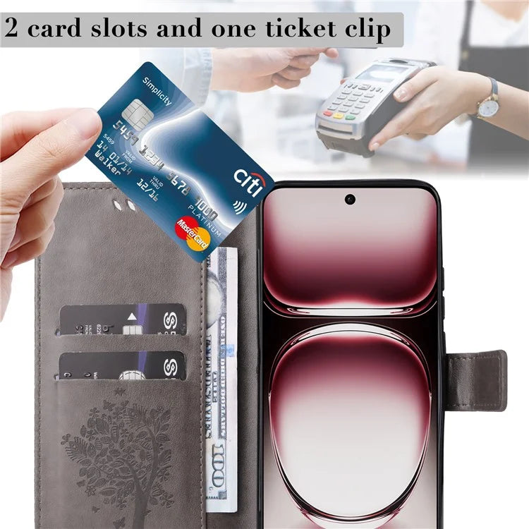 KT Imprinting Flower Series-3 For Oppo Reno12 Pro 5G (Global) / (China) Case Imprinted Leather Wallet Stand Phone Cover