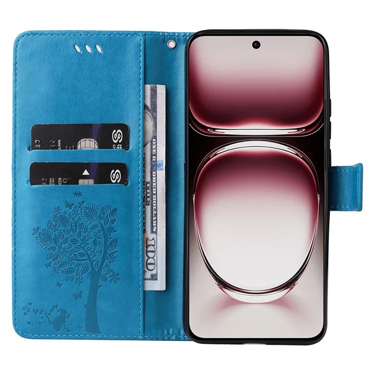KT Imprinting Flower Series-3 For Oppo Reno12 Pro 5G (Global) / (China) Case Imprinted Leather Wallet Stand Phone Cover