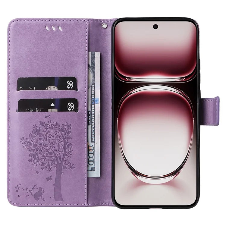 KT Imprinting Flower Series-3 For Oppo Reno12 Pro 5G (Global) / (China) Case Imprinted Leather Wallet Stand Phone Cover