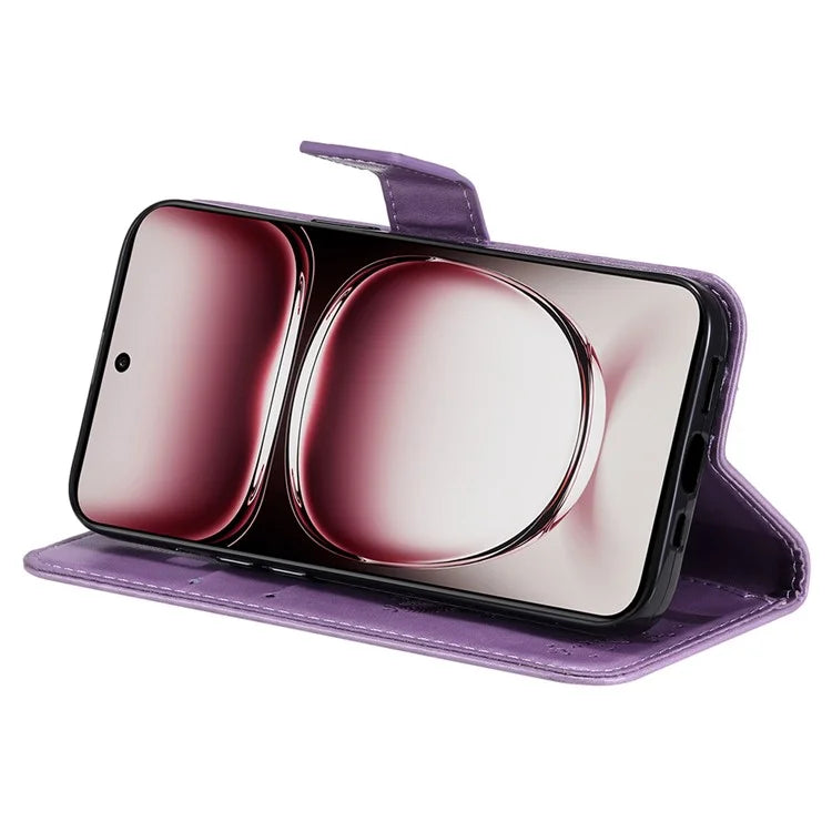 KT Imprinting Flower Series-3 For Oppo Reno12 Pro 5G (Global) / (China) Case Imprinted Leather Wallet Stand Phone Cover