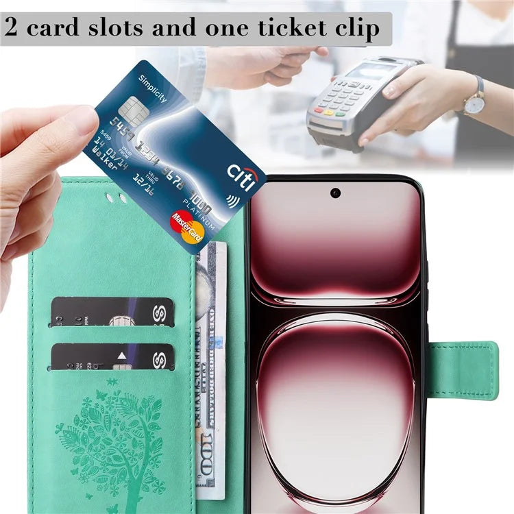 KT Imprinting Flower Series-3 For Oppo Reno12 Pro 5G (Global) / (China) Case Imprinted Leather Wallet Stand Phone Cover