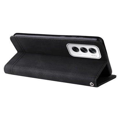 For Oppo Reno12 5G (Global) Case Leather Phone Cover Tree Pattern Hardware