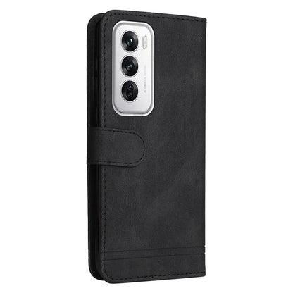 For Oppo Reno12 5G (Global) Case Leather Phone Cover Tree Pattern Hardware