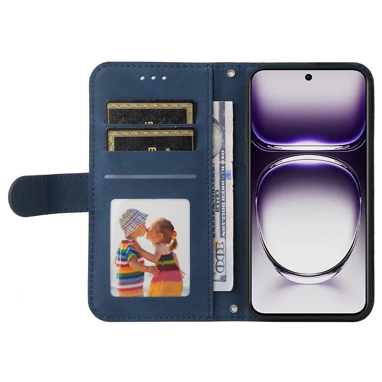 For Oppo Reno12 5G (Global) Case Leather Phone Cover Tree Pattern Hardware