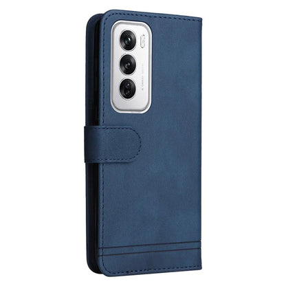 For Oppo Reno12 5G (Global) Case Leather Phone Cover Tree Pattern Hardware