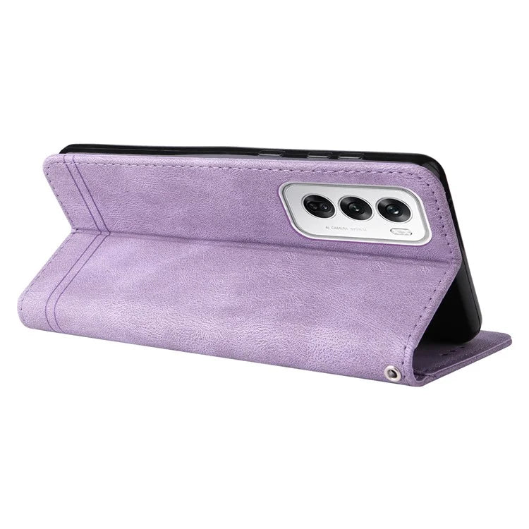 For Oppo Reno12 5G (Global) Case Leather Phone Cover Tree Pattern Hardware