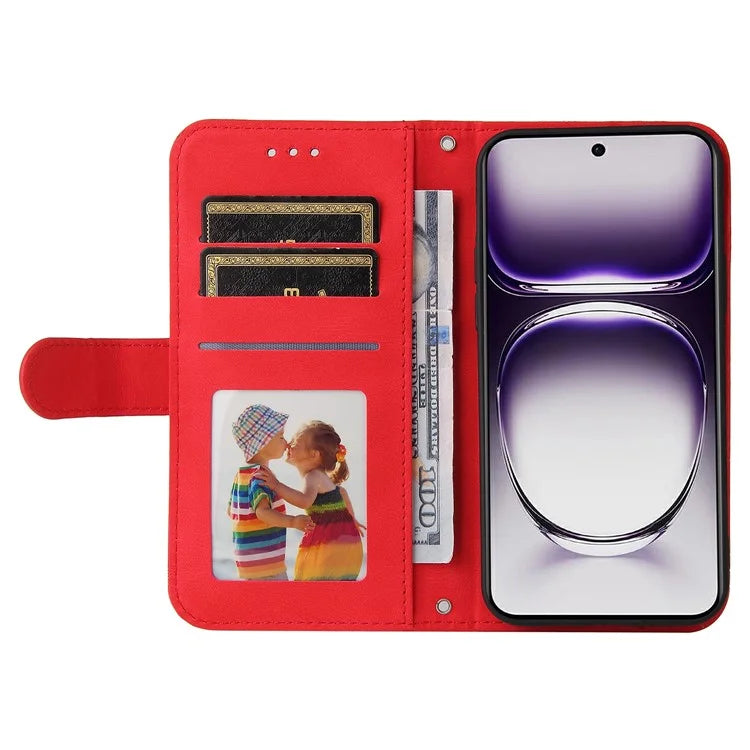 For Oppo Reno12 5G (Global) Case Leather Phone Cover Tree Pattern Hardware