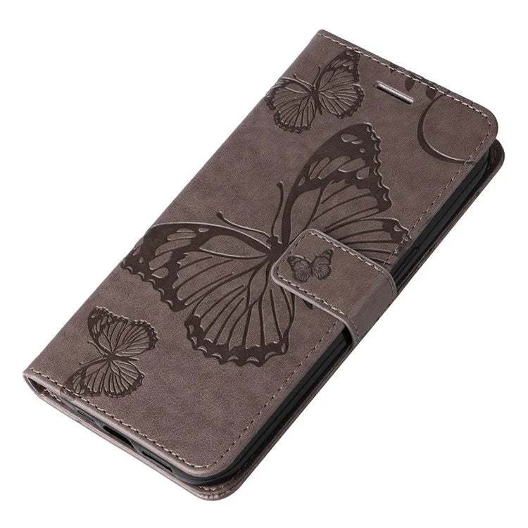 KT Imprinting Flower Series-2 For Motorola Moto X50 Ultra 5G / Edge 50 Ultra 5G Case PU Leather Butterfly Imprint Phone Cover