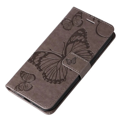 KT Imprinting Flower Series-2 For Motorola Moto X50 Ultra 5G / Edge 50 Ultra 5G Case PU Leather Butterfly Imprint Phone Cover