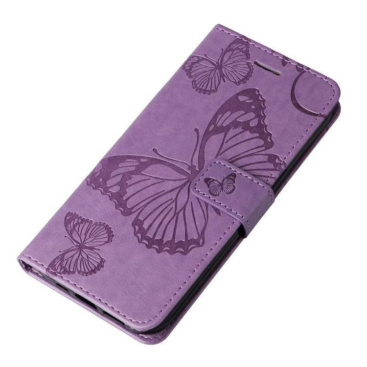 KT Imprinting Flower Series-2 For Motorola Moto X50 Ultra 5G / Edge 50 Ultra 5G Case PU Leather Butterfly Imprint Phone Cover