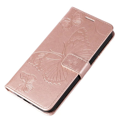 KT Imprinting Flower Series-2 For Motorola Moto X50 Ultra 5G / Edge 50 Ultra 5G Case PU Leather Butterfly Imprint Phone Cover