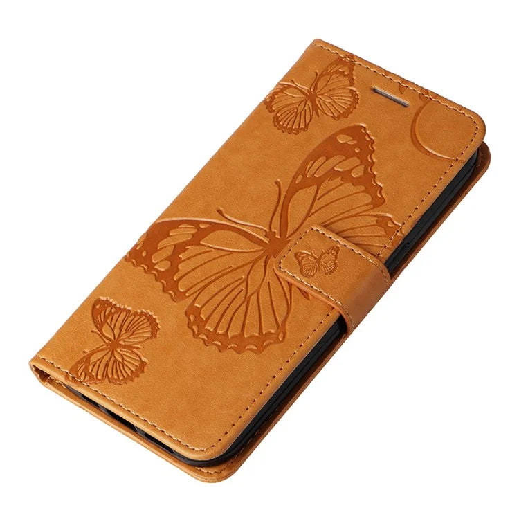 KT Imprinting Flower Series-2 For Motorola Moto X50 Ultra 5G / Edge 50 Ultra 5G Case PU Leather Butterfly Imprint Phone Cover