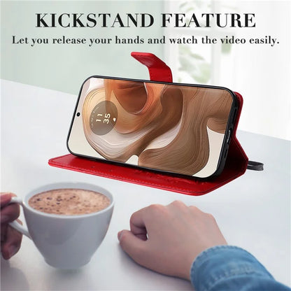 KT Imprinting Flower Series-2 For Motorola Moto X50 Ultra 5G / Edge 50 Ultra 5G Case PU Leather Butterfly Imprint Phone Cover