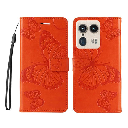 KT Imprinting Flower Series-2 For Motorola Moto X50 Ultra 5G / Edge 50 Ultra 5G Case PU Leather Butterfly Imprint Phone Cover