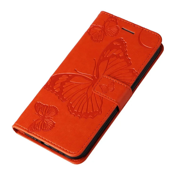 KT Imprinting Flower Series-2 For Motorola Moto X50 Ultra 5G / Edge 50 Ultra 5G Case PU Leather Butterfly Imprint Phone Cover