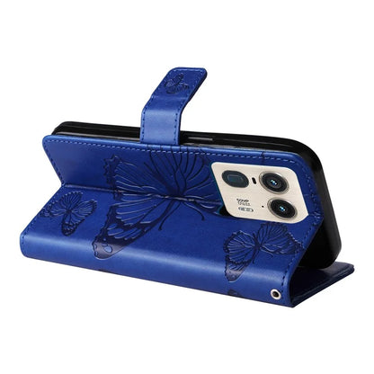KT Imprinting Flower Series-2 For Motorola Moto X50 Ultra 5G / Edge 50 Ultra 5G Case PU Leather Butterfly Imprint Phone Cover