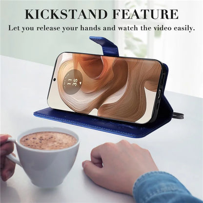 KT Imprinting Flower Series-2 For Motorola Moto X50 Ultra 5G / Edge 50 Ultra 5G Case PU Leather Butterfly Imprint Phone Cover