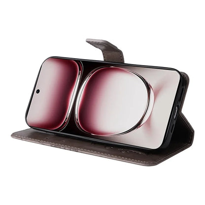 KT Imprinting Flower Series-2 For Oppo Reno12 Pro 5G (Global) / (China) Case Leather Wallet Butterfly Imprint Phone Cover