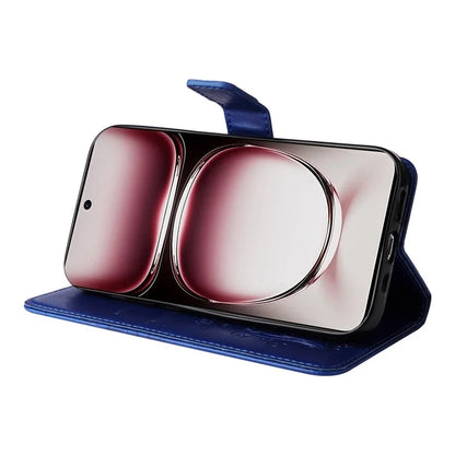 KT Imprinting Flower Series-2 For Oppo Reno12 Pro 5G (Global) / (China) Case Leather Wallet Butterfly Imprint Phone Cover