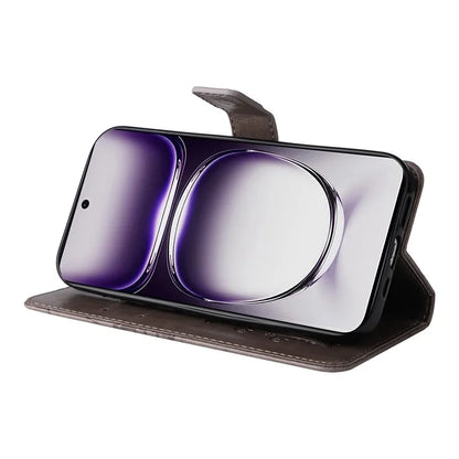 KT Imprinting Flower Series-2 For Oppo Reno12 5G (Global) Phone Case Butterfly Imprint Leather Wallet Cover
