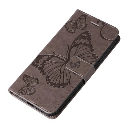 KT Imprinting Flower Series-2 For Oppo Reno12 5G (Global) Phone Case Butterfly Imprint Leather Wallet Cover