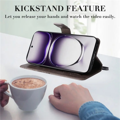 KT Imprinting Flower Series-2 For Oppo Reno12 5G (Global) Phone Case Butterfly Imprint Leather Wallet Cover