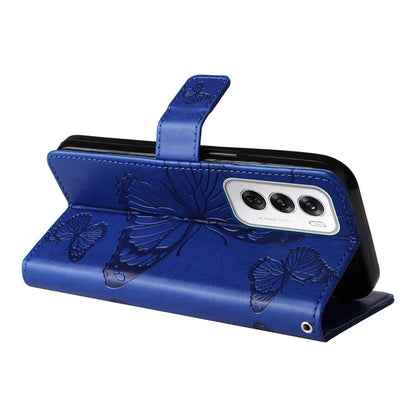 KT Imprinting Flower Series-2 For Oppo Reno12 5G (Global) Phone Case Butterfly Imprint Leather Wallet Cover