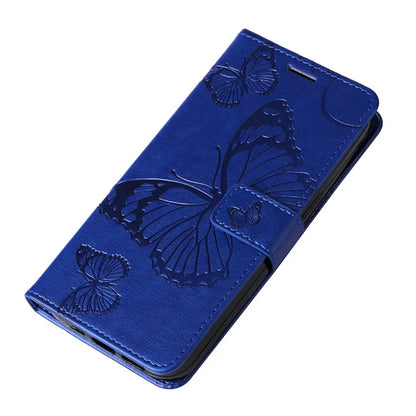 KT Imprinting Flower Series-2 For Oppo Reno12 5G (Global) Phone Case Butterfly Imprint Leather Wallet Cover