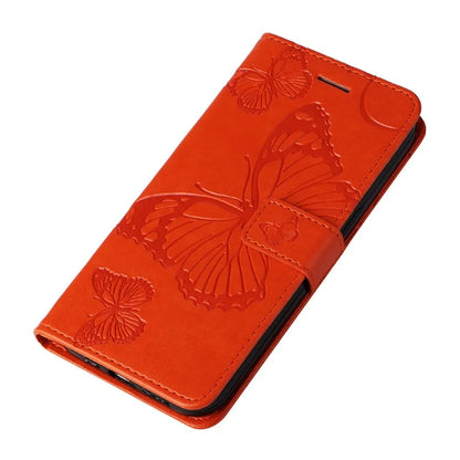 KT Imprinting Flower Series-2 For Oppo Reno12 5G (Global) Phone Case Butterfly Imprint Leather Wallet Cover