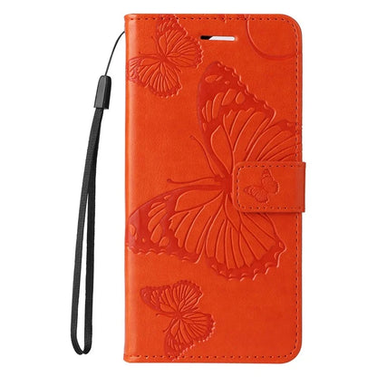 KT Imprinting Flower Series-2 For Oppo Reno12 5G (Global) Phone Case Butterfly Imprint Leather Wallet Cover